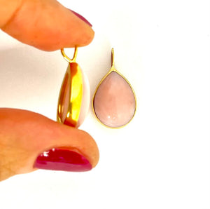 Pink Opal Pendant Gold Vermeil