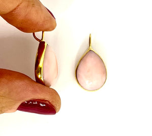 Pink Opal Pendant Gold Vermeil