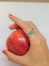 Load image into Gallery viewer, Pink Tourmaline Baguette Love Ring