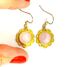 Load image into Gallery viewer, Pink Morganite Flower Earrings