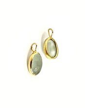 Load image into Gallery viewer, Aquamarine Oval Pendants Gold Vermeil