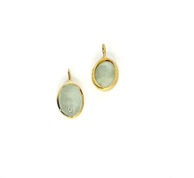 Load image into Gallery viewer, Aquamarine Oval Pendants Gold Vermeil